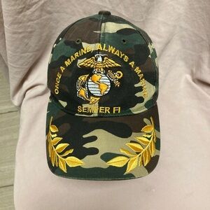 Once A Marine, Always A Marine Semper Fi Camo Hat